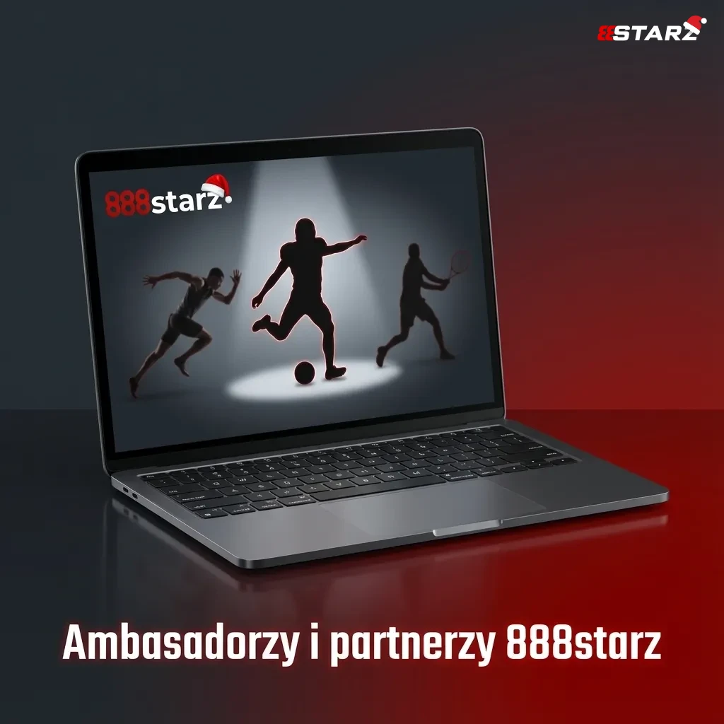 Logotyp „Ambasadorzy i partnerzy 888starz” na jasnym tle, układ graficzny bez dodatkowych zdjęć osób