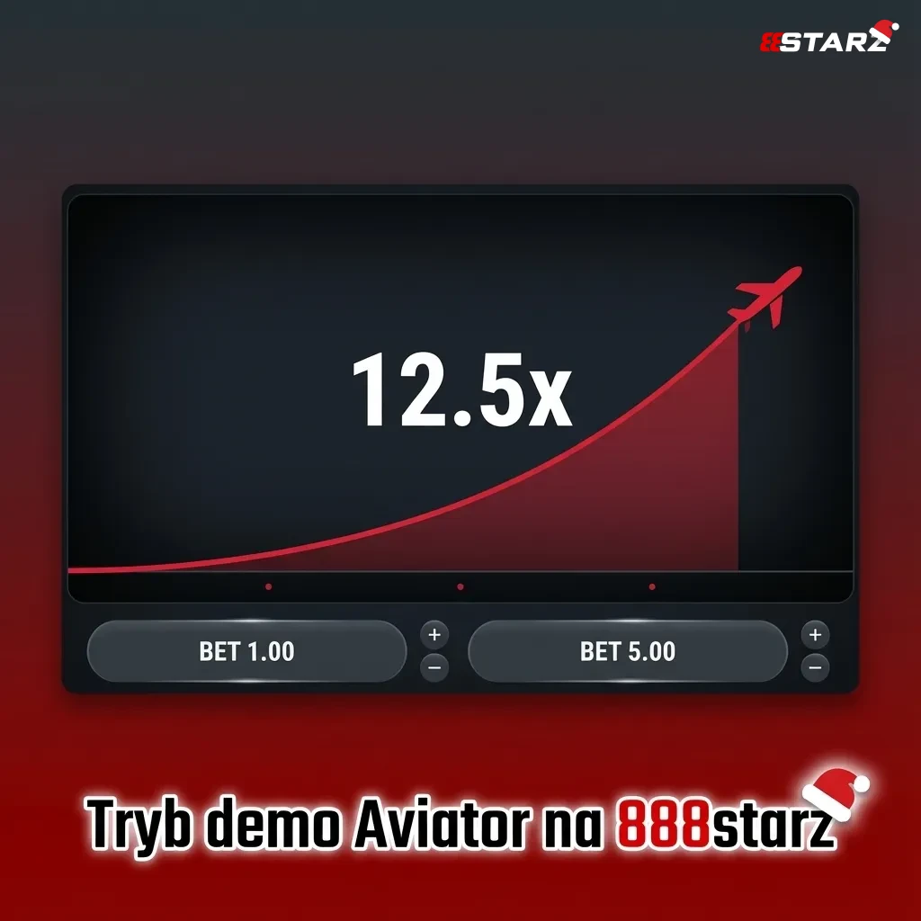 Ekran gry Aviator demo na 888starz z czerwonym samolotem, mnożnikami i panelem zakładów w trybie bez ryzyka