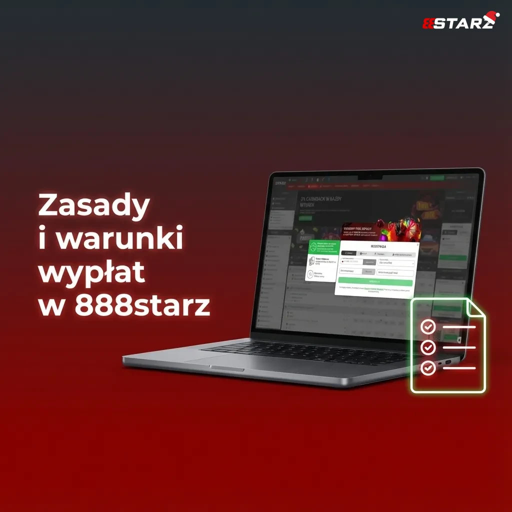 Grafika informacyjna po polsku przedstawiająca zasady i warunki wypłat środków w serwisie 888starz